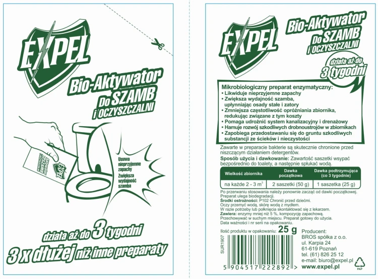 EXPEL Bio-aktywator 25g saszetka SUR1907 - siatka - 1313B - 29.08.22.jpg
