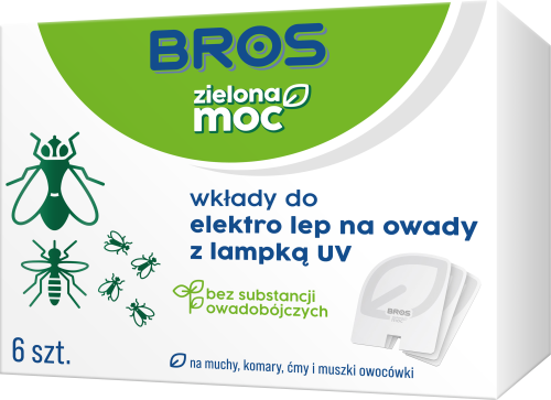 BROS Zielona Moc wklady do elektro lep na owady z lampa UV - 2126 - 5904517403390 -  03.04.25.png