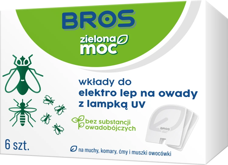 BROS Zielona Moc wklady do elektro lep na owady z lampa UV - 2126 - 5904517403390 -  03.04.25.png