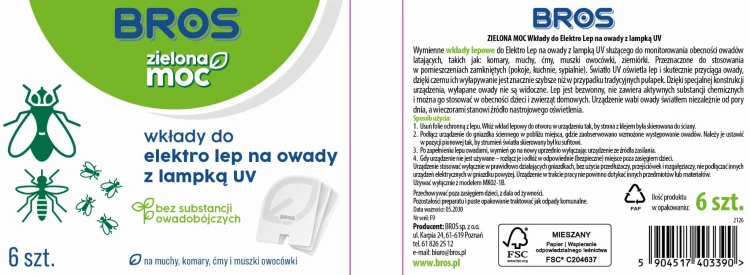 BROS ZM Wklady do elektro lep na owady z lampka UV 2126 - 2126 - siatka 03.04.25.jpg