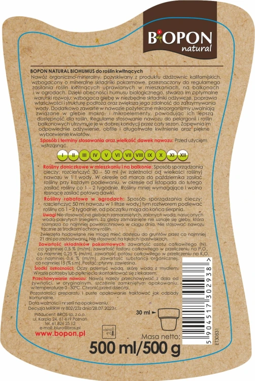BOPON NATURAL BIOHUMUS do roślin kwitnących 0,5 l ET30831 - 1898 A - siatka 20.09.23.jpg