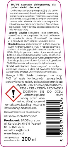HAPPS Szampon pielegnacyjny dla psow o siersci mieszanej 200ml - ET34711 - 1514 C - siatka 17.09.25.jpg