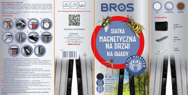 BROS Siatka magnetyczna na drzwi KLIK 100x220 czarna KJ5430 - 1603 A - siatka 30.03.22.jpg