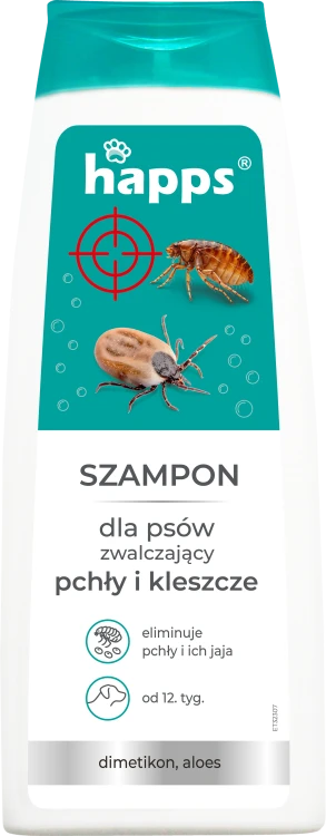 HAPPS Szampon dla psow zwal. pchly i kleszcze 250ml - 2019 A - 5904517365568 - 12.08.24.png