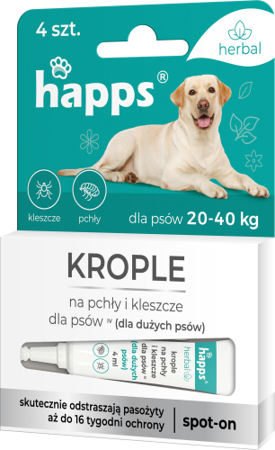 HAPPS HERBAL spot-on krople na pchly i kleszcze dla duzych psow (20-40kg) (KJ) - 1614 E- 5904517206380 - 25.09.25.png