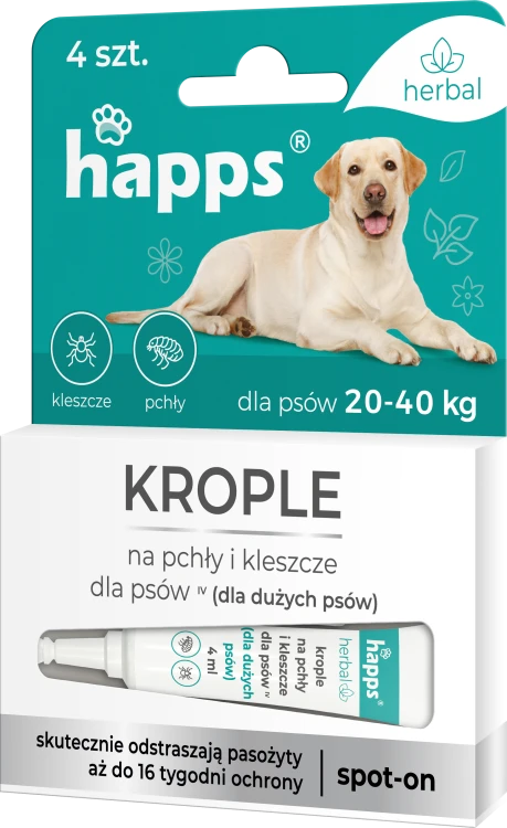 HAPPS HERBAL spot-on krople na pchly i kleszcze dla duzych psow (20-40kg) (KJ) - 1614 E- 5904517206380 - 25.09.25.png