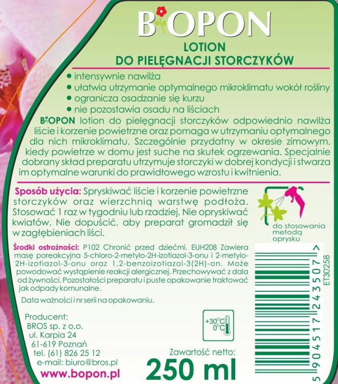 BOPON Lotion do pielegnacji storczykow 250ml ET30258 - 1171 F - siatka 30.09.22.jpg