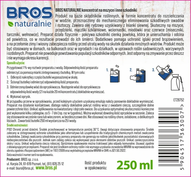 BROS Naturalnie koncentrat na mszyce 250ml ET28752 - 2011 - siatka 15.03.23.jpg