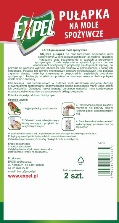 EXPEL Pulapka na mole spozywcze 2 szt. KJ6713 - 1347 D - siatka 10.07.25.jpg