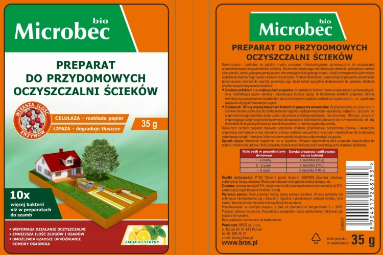 BROS Microbec Bio Preparat do przydomowych oczyszczalni sciekow 35 g SUR2457 - siatka 1832 - 16.09.24.jpg