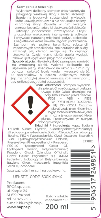 HAPPS Szampon pielegnacyjny dla szczeniat ET31112 - 1807 C - siatka 13.12.23.jpg
