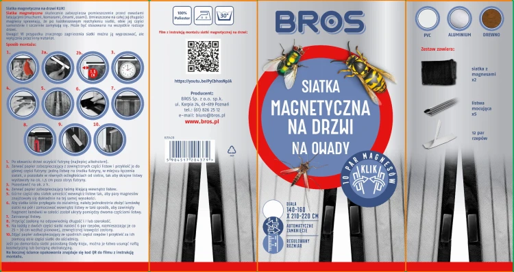 BROS siatka magnetyczna na drzwi biała 160x220 KJ5428 - 1601 A - siatka 09.07.21.jpg